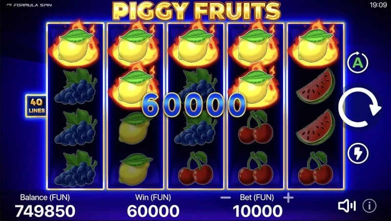 Piggy Fruits - rastgele Wild'lar ile Piggy Feature'dan büyük bir ödeme
